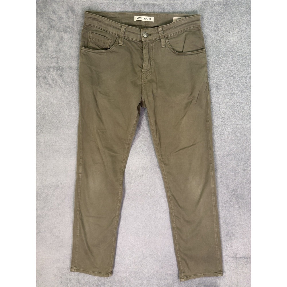 Mavi Jeans Mens 31x32 Green Khaki Zach Straight Mid Rise Stretch Regular Fit